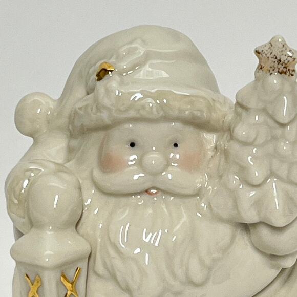 Lenox Roly Poly Porcelain Santa Trinket Box - Picture 5 of 8